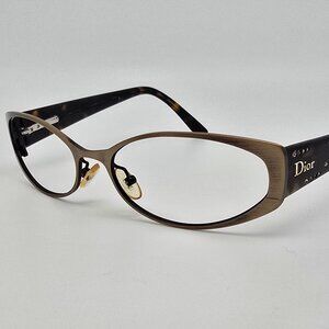 Christian Dior CD3673/Strass 09Z Brown Havana Rhinestone Eyeglasses Frame 53mm